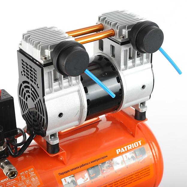 PATRIOT WO 24-220 Компрессор [525301920] { безмасляный, 200 л/мин, 8 бар, 1250 Вт, 24 л, быстросъемный 1/4" } фото 9