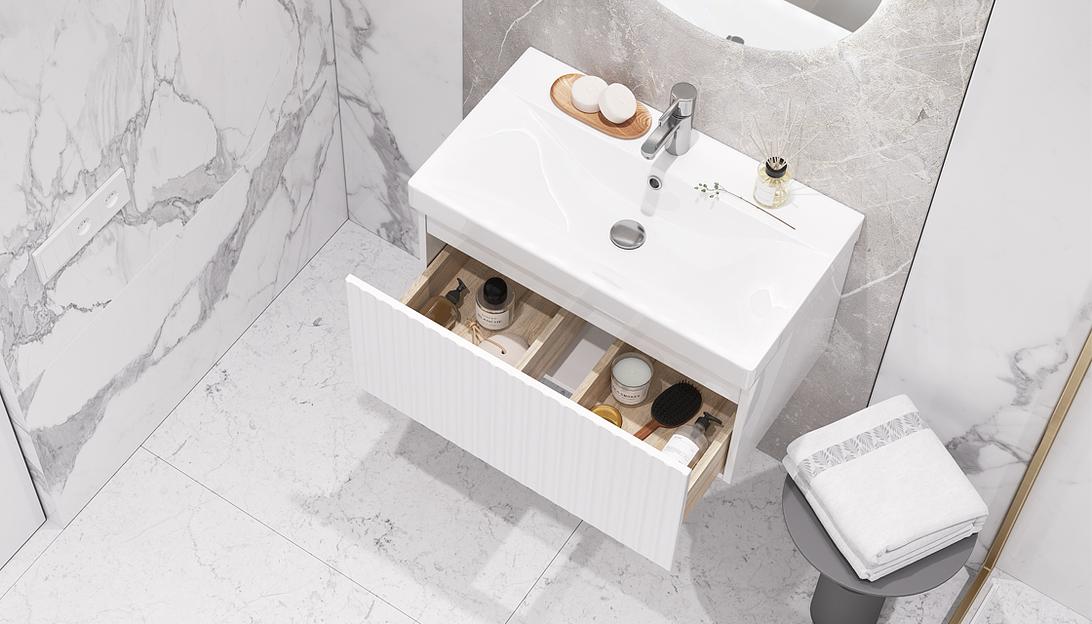 Тумба подвесная «COMPO» белая ОПТ фото 4