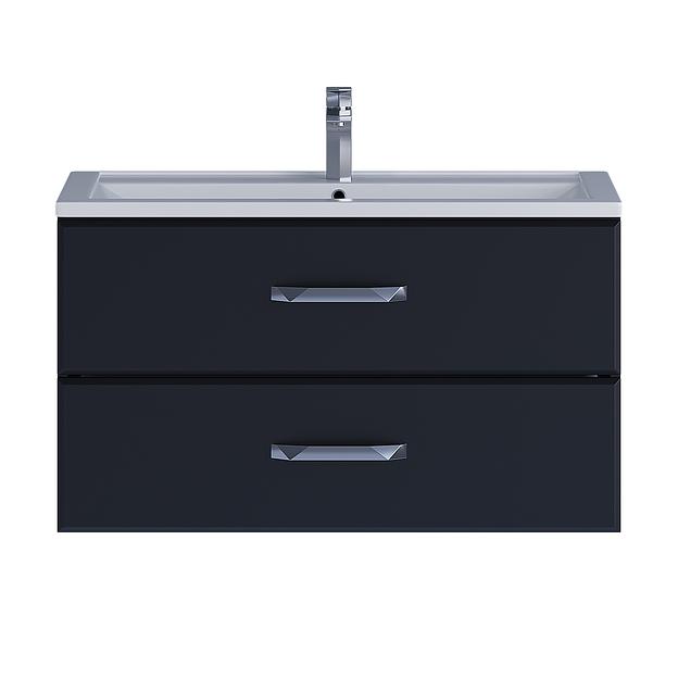 Тумба под раковину для ванной Uperwood Foster 90 см, подвесная, черная фото 8