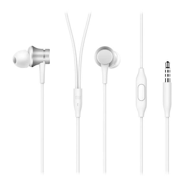 Проводные наушники с микрофоном Xiaomi Mi In-Ear Headphones Basic Silver HSEJ03JY (ZBW4355TY) (522191) фото 1
