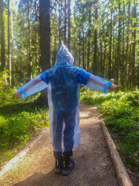 Детский виниловый дождевик на кнопках фото 2