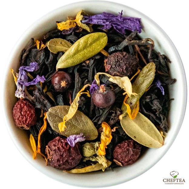Чёрный чай CHEFTEA «Таёжный сбор» с лесными ягодами, 200 г фото 1