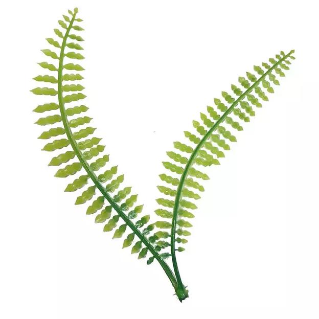 Добавка на ветку Папоротник двойной 167с зелёная 16,5см 640шт/кг фото 1