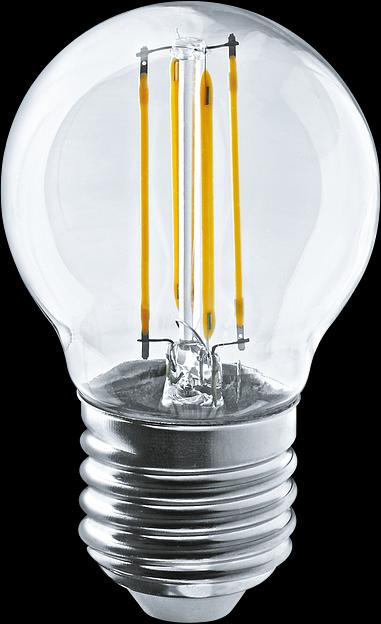 Лампа светодиодная LED 4вт Е27 теплый шар FILAMENT фото 1