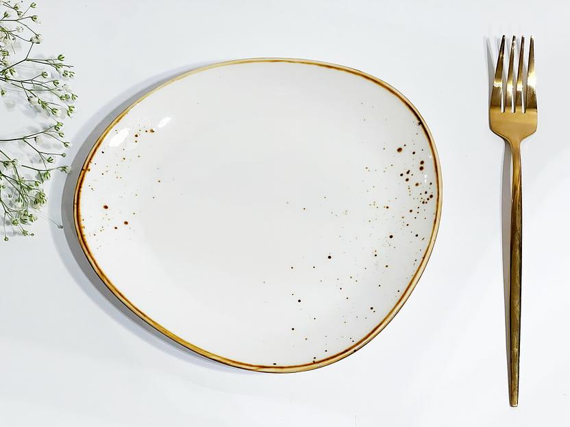 Тарелка фарфоровая 21 см «White collection» NGD007-2 white, опт фото 2