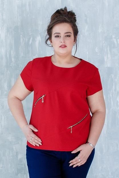 Блуза красная Р-0044 фото 1