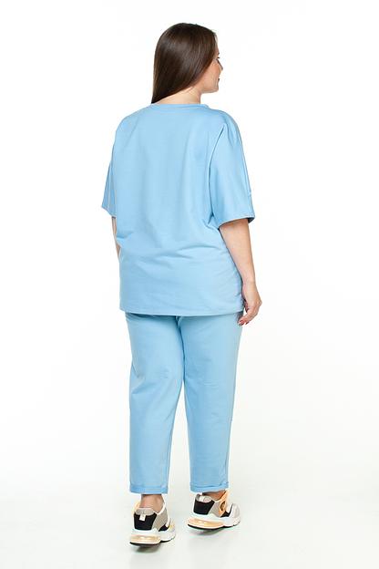 Туника футер 2-х нитка  4120/09/Светло-голубой  фото 5