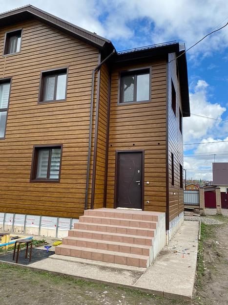 Металлический сайдинг «Евробрус с тиснением» цвет Printech CEDAR 3D фото 5