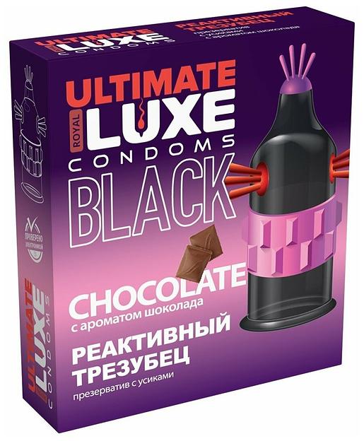 Презервативы Luxe Black Ultimate Реактивный Трезубец (Шоколад) 1 шт, опт фото 1