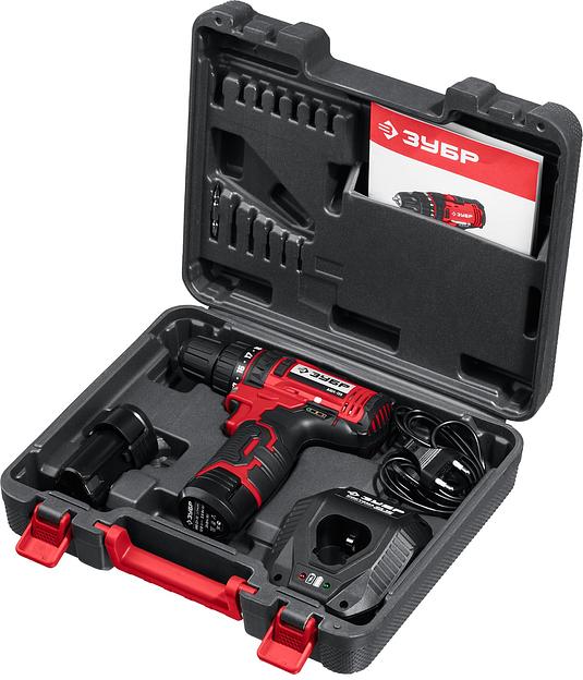 Дрель-шуруповёрт Зубр ДШЛ-125-22 12В 2 АКБ 2 А/ч в кейсе ОПТ фото 3