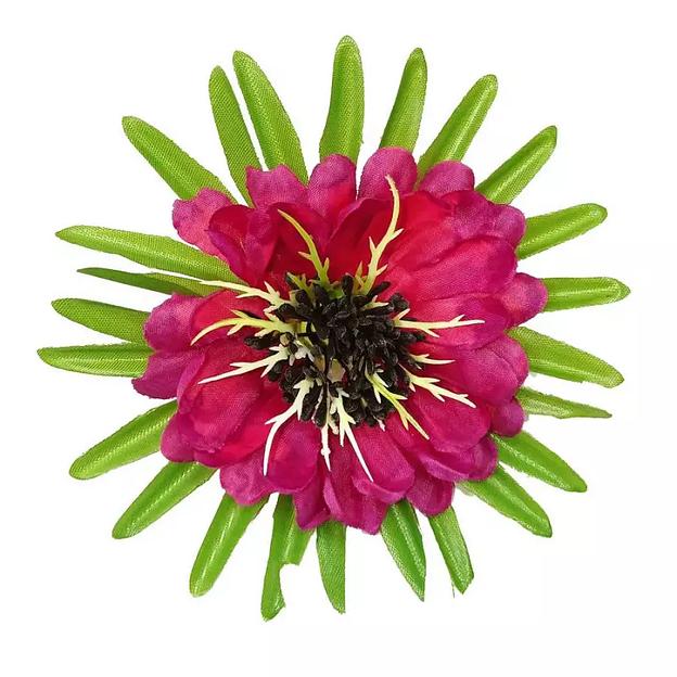 Головка астры Яник с листом 3сл 16см 381-л067-204-170Ч-177К-172 1/28 фото 2