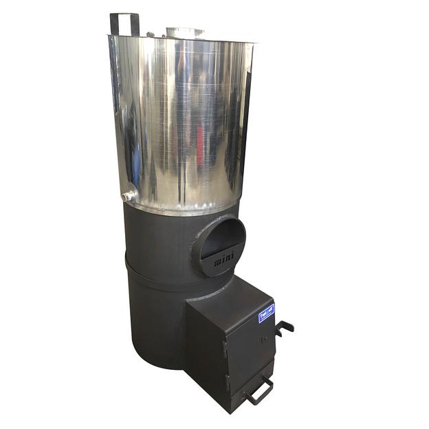 Банная печь «Mini 12» выносная топочная камера, бак из нержавеющей стали фото 1