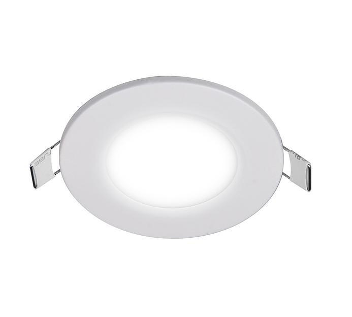 Светильник светодиодный ДВО-3w 4000K 200 Лм IP40 WH d80мм встраиваемый круг JazzWay 5008427A фото 2