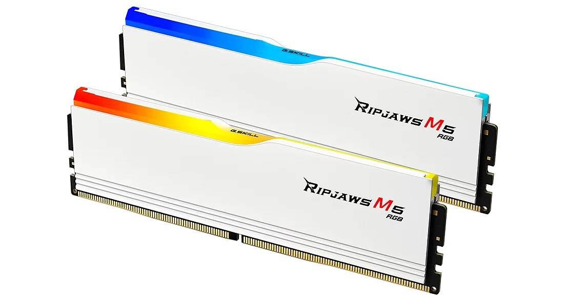 Модуль памяти G.SKILL RIPJAWS M5 RGB 32GB 6000МГц DDR5 CL36 DIMM (Kit of 2x16GB) 1.35V XMP 3.0/EXPO, White фото 1