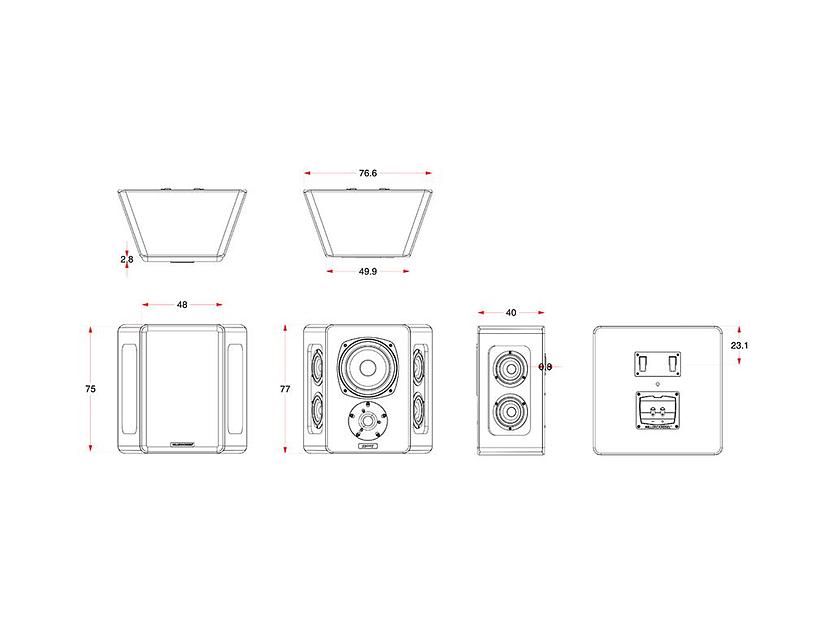 Настенные тыловые трипольные акустические системы Miller & Kreisel® S300T. Цвет: Белый матовый. Пара. фото 5