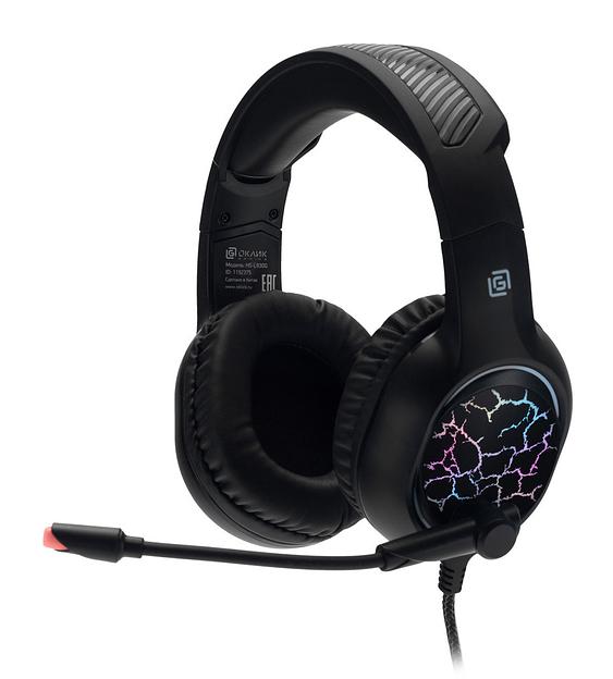 Наушники с микрофоном Оклик HS-L930G SNORTER черный 2м мониторные USB оголовье (HS-L930G) фото 1