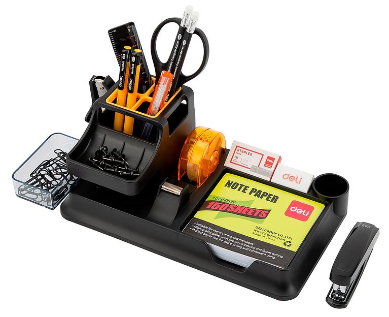 Органайзер настольный Deli E38252A 260x103x150мм черный фото 1