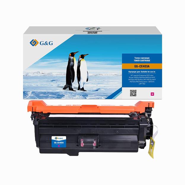 Картридж G&G, аналог HP CE403A/507A красный 6k с чипом фото 1