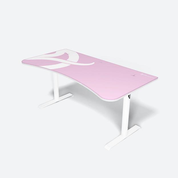 Стол для компьютера Arozzi Arena Gaming Desk - White-Pink фото 1