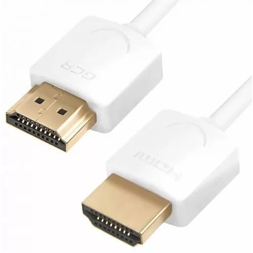 GCR Ультратонкий кабель HDMI2.0 для AppleTV, SLIM, 2.0m, белый, OD3.8mm, HDR 4:2:0, Ultra HD, 4K60Hz, 18.0 Гбит/с, 32/32 AWG фото 1