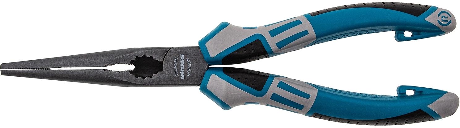 Длинногубцы прямые GROSS 205 мм, трехкомпонентные рукоятки 17171 фото 6