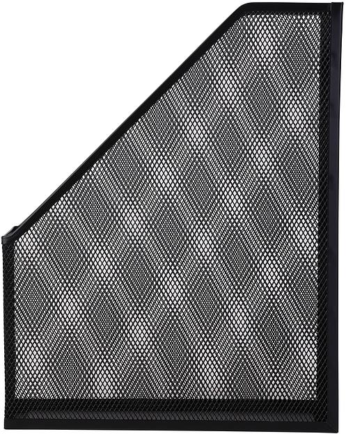 Лоток вертикальный Deli E9186 для бумаг 250х73х316мм черный металл сетка фото 2