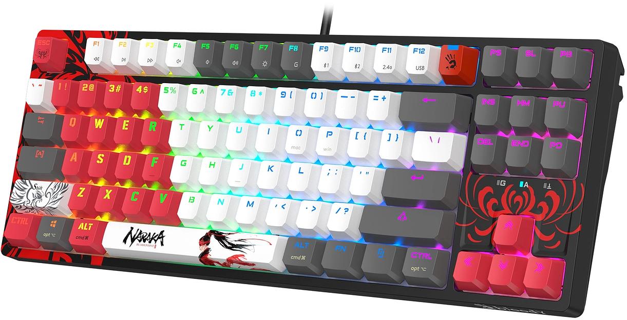 Клавиатура A4Tech Bloody WS87 Naraka механическая черный/красный USB for gamer LED (WS87) фото 6