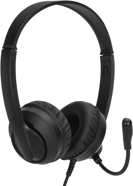 Наушники с микрофоном Оклик HS-M500 черный/черный 1.8м накладные оголовье (1900379) фото 6