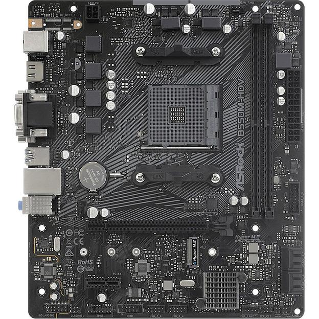Материнская плата Asrock B550M-HDV Soc-AM4 AMD B550 2xDDR4 mATX AC`97 8ch(7.1) GbLAN RAID+VGA+DVI+HDMI фото 3