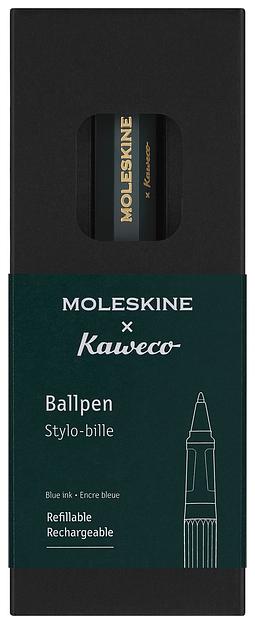Ручка шариков. Moleskine Kaweco (KAWBALLPENGRN) Bottle Green d=1мм син. черн. подар.кор. шестигр. фото 4
