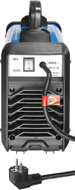 ЗУБР "ЭКСПЕРТ" Инвертор сварочный [ЗАС-Т3-190] {T3, 190А, MMA/TIG LIFT, IGBT, VRD, ПВ-60%, 1*220В (мин 180В)} фото 4