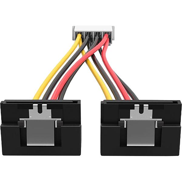 Кабель-переходник питания Vention MOLEX 4pin M / 2 x SATA 15pin F угол 90 - 0.15м Кабель-переходник Vention Molex 4M/SATA 15F x 2 угол 90 (KDCBB) фото 2
