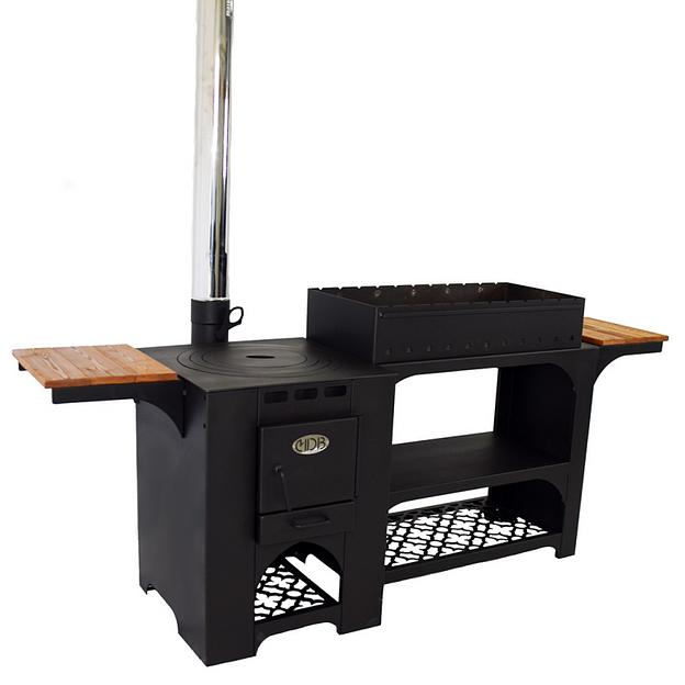 Комплект «Гурман-8» (мангал + печь для казана с двойными стенками) опт фото 1