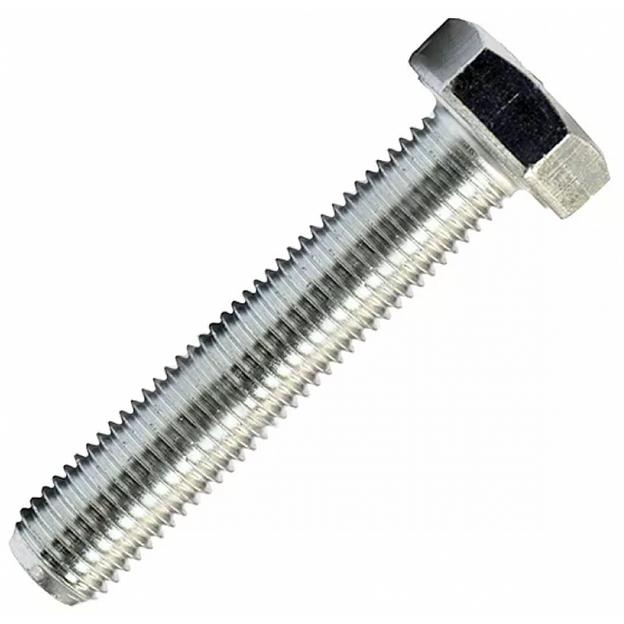 Болт оцинкованный с шестигранной головкой и полной резьбой DIN 933 фото 1