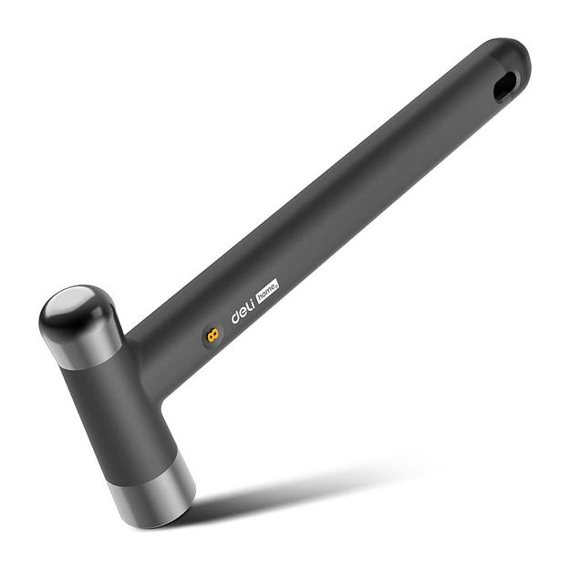 Ударно-рычажный инструмент молоток Deli Home Series Black HT7008 вес бойка 250 гр, эксклюзивный дизайн, рукоятка из высококачественного софттач пластика фото 1