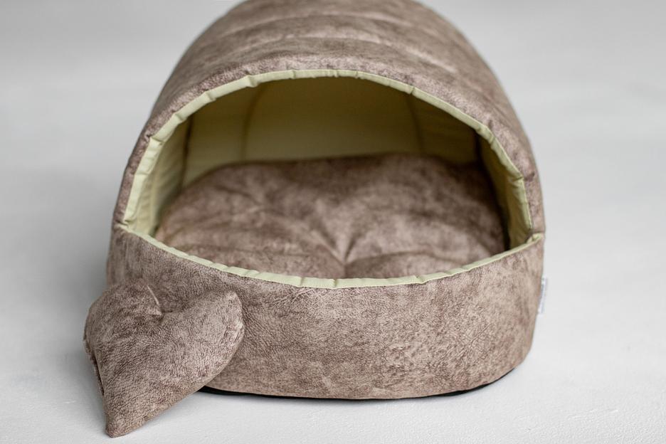 Домик Нельсон (велюр) №1 Camel для домашнего питомца ОПТ фото 6