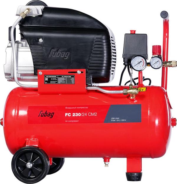 Компрессор поршневой Fubag FС 230/24 CM2 масляный 230л/мин 24л 1500Вт красный/черный фото 1