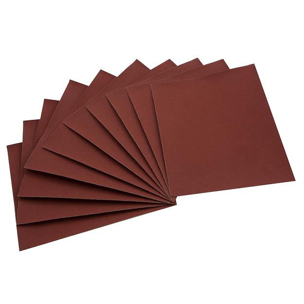 Шлифлист на бумажной основе, P 80, 230 х 280 мм, 10 шт., влагостойкий// Сибртех фото 1