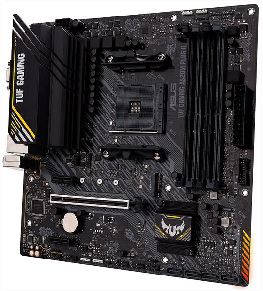 Материнская плата Asus TUF GAMING A520M-PLUS II Soc-AM4 AMD A520 4xDDR4 mATX AC`97 8ch(7.1) GbLAN RAID+VGA+HDMI+DP фото 3