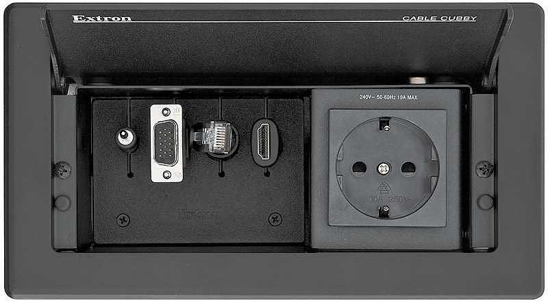 Cable Cubby 202 One EU AC, Black фото 1