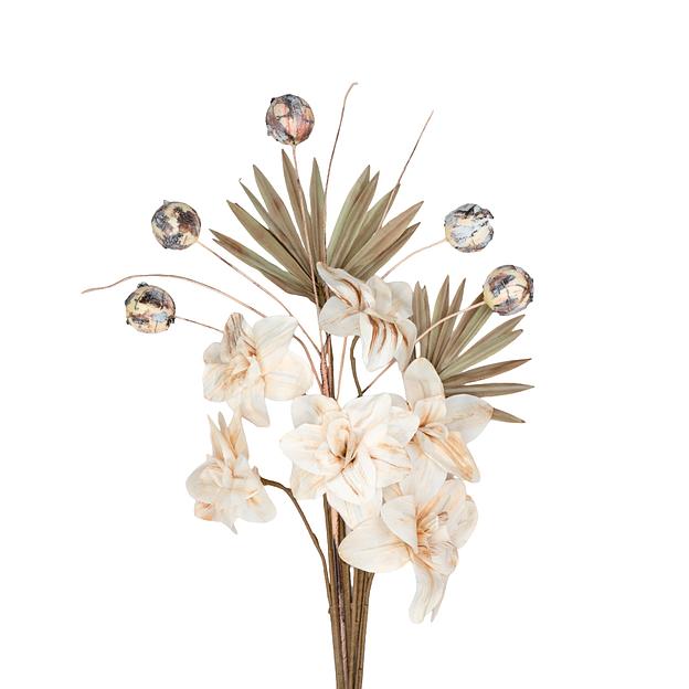 Букет декоративный из фоамирана "Прима", В1050, бежевый, зеленый фото 1