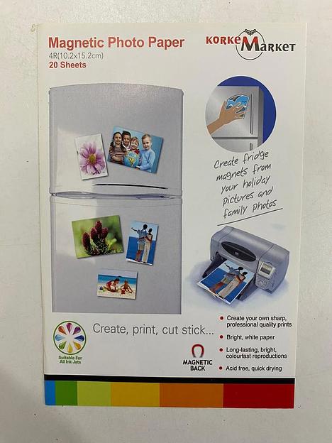 Фотобумага Korkem Market магнитная глянцевая Premium 4R 650 г/м² фото 1