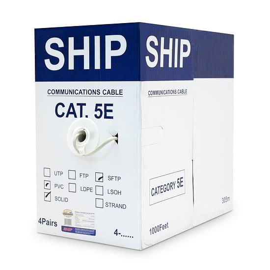 Кабель сетевой SHIP D155-P Cat.5e SF/UTP 30В 4x2x1/0.50мм PVC 305 м/б (Двойной внешний экран) фото 3