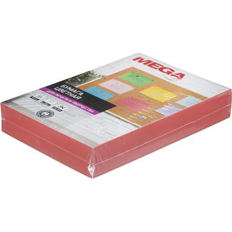 Бумага цветная А4, 160г/м2, 250л., ProMEGA jet красный интенсив фото 1