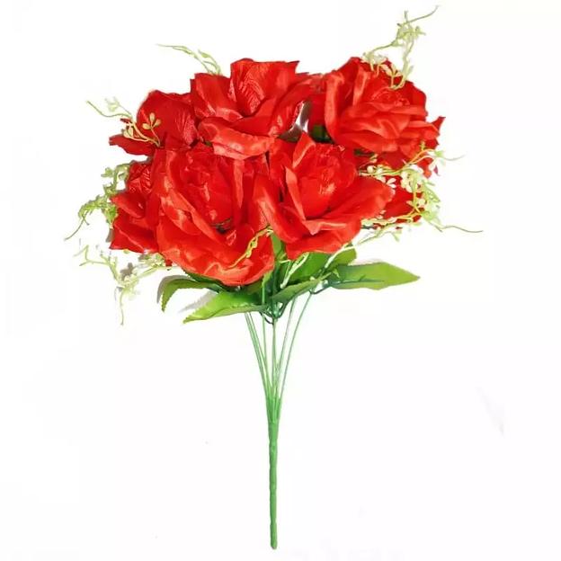 Букет искусственных роз 9 голов 918-03 фото 2