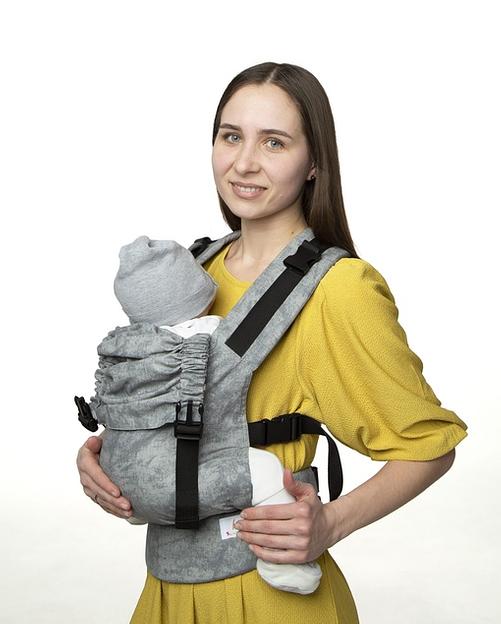 Слинг-рюкзак «Темно-серый мрамор 58» опт фото 1