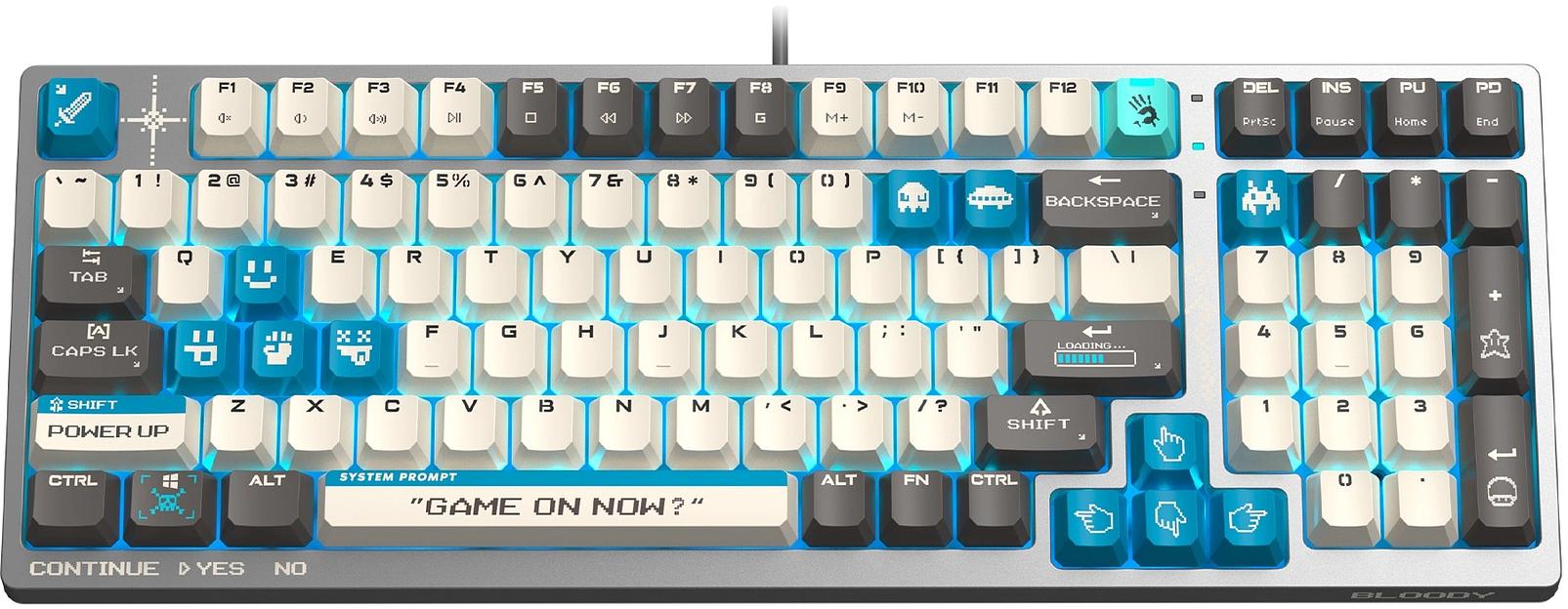 Клавиатура A4Tech Bloody S98 Pixels Blue механическая темно-серый/бежевый USB for gamer LED (S98) фото 7