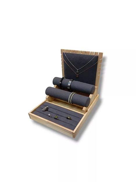 Подставка под цепи, браслеты и кольца (3 в 1), серый ОПТ фото 3