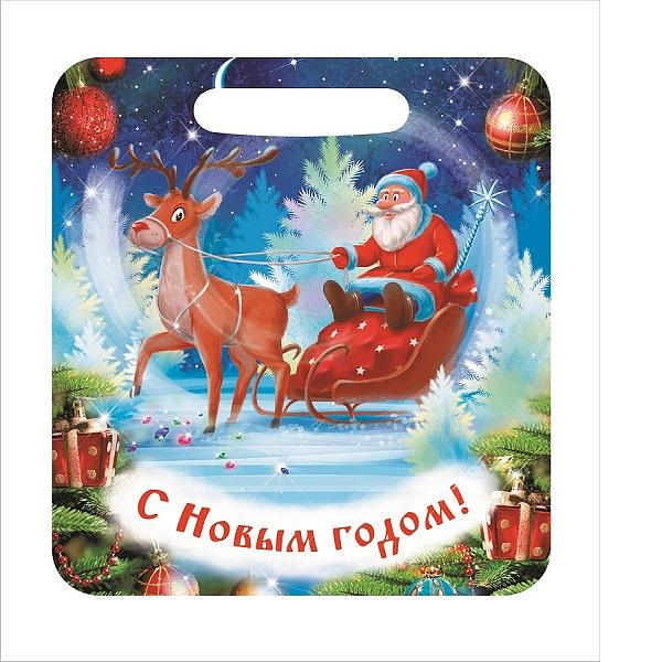 Доска разделочная «Дед Мороз и олень» ОПТ фото 1