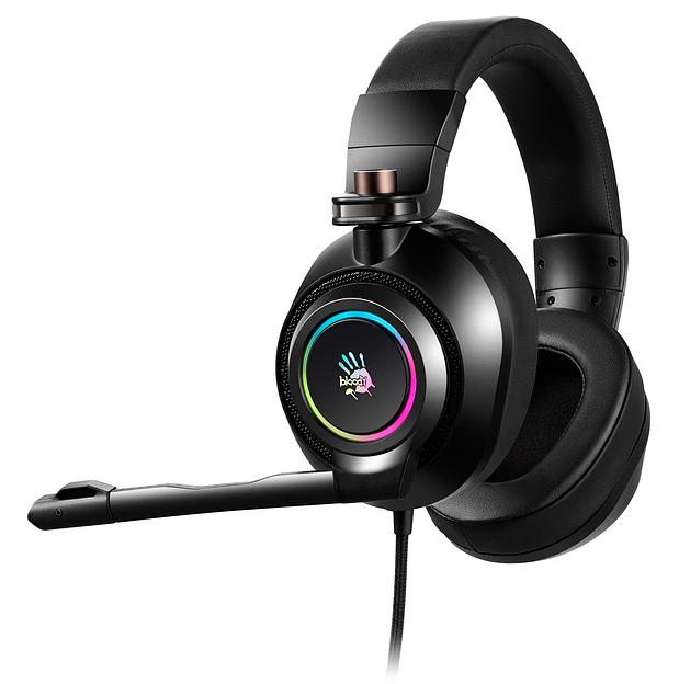 Наушники с микрофоном A4Tech Bloody G580 черный 2м мониторные USB оголовье (G580 USB /BLACK) фото 4